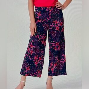 Isaac Mizrahi Wide-Leg Pants - Fuchsia Pink and Blue